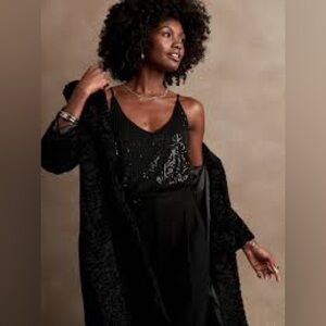 Banana Republic sequin camisole Black XSmall